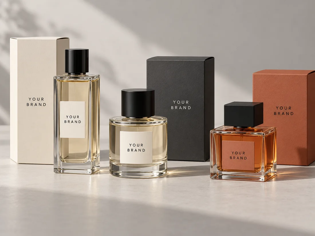Illustrative perfume packaging concepts